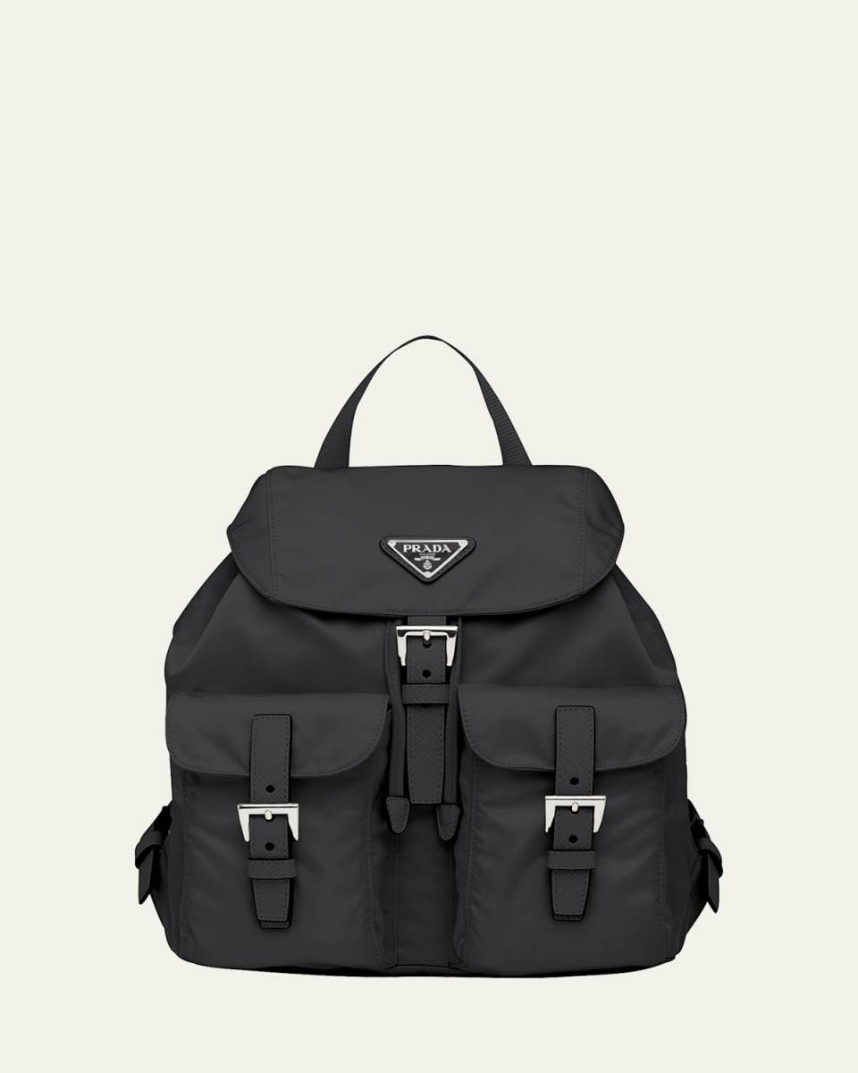 Small Buckle Flap Nylon Backpack